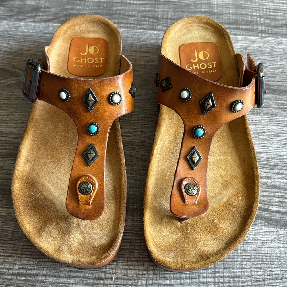 Jo Ghost Studded Strap Sandals